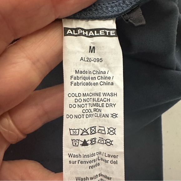 Alphalete Leggings Women's Medium M Blue High Waist Compression Workout Training - Picture 6 of 7